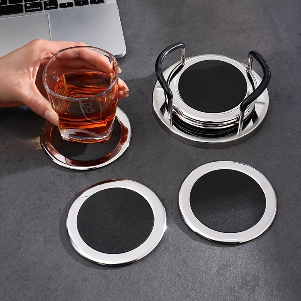 Marble Coaster Set - 6 SZT./ZESTAW Okrągłe Podkładki Pod Kubki