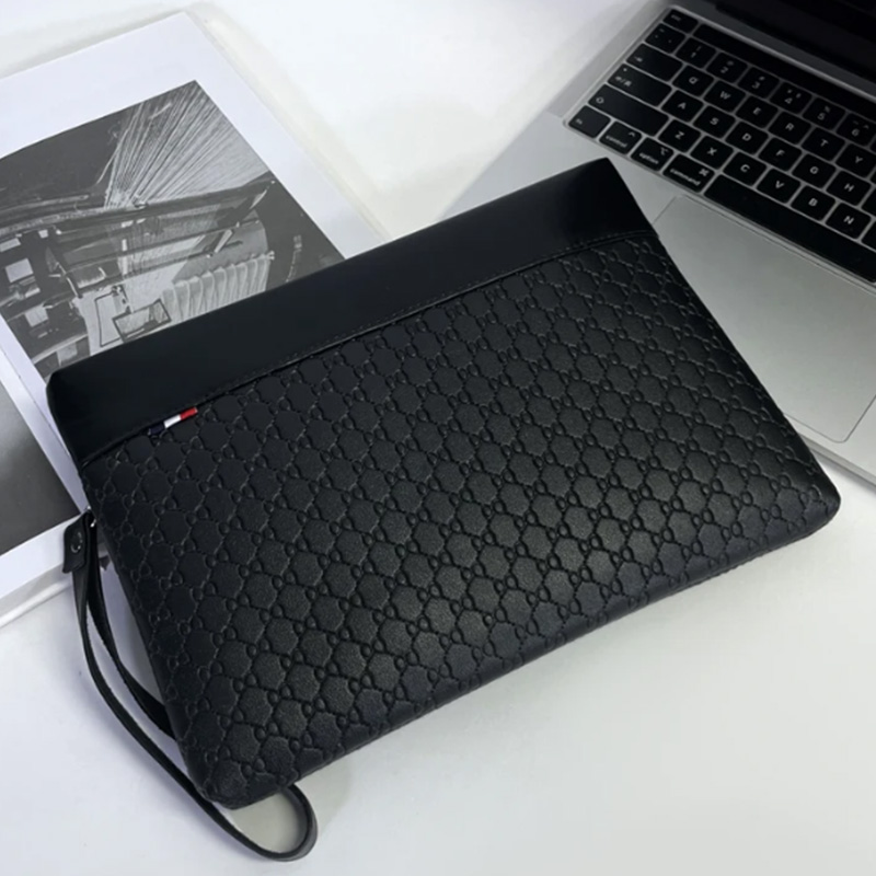 Leather Wallet Men - Męska skórzana torba biznesowa projektanta, kopertówka,