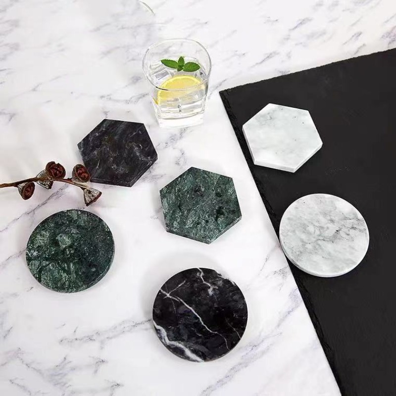 Marble Coaster Set - 1 SZTUK Marmurowe podkładki pod kubki