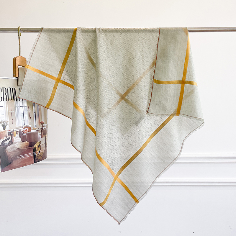 Cashmere Scarf - 100% CZYSTY KASZMIER Kwadratowa Chusta w