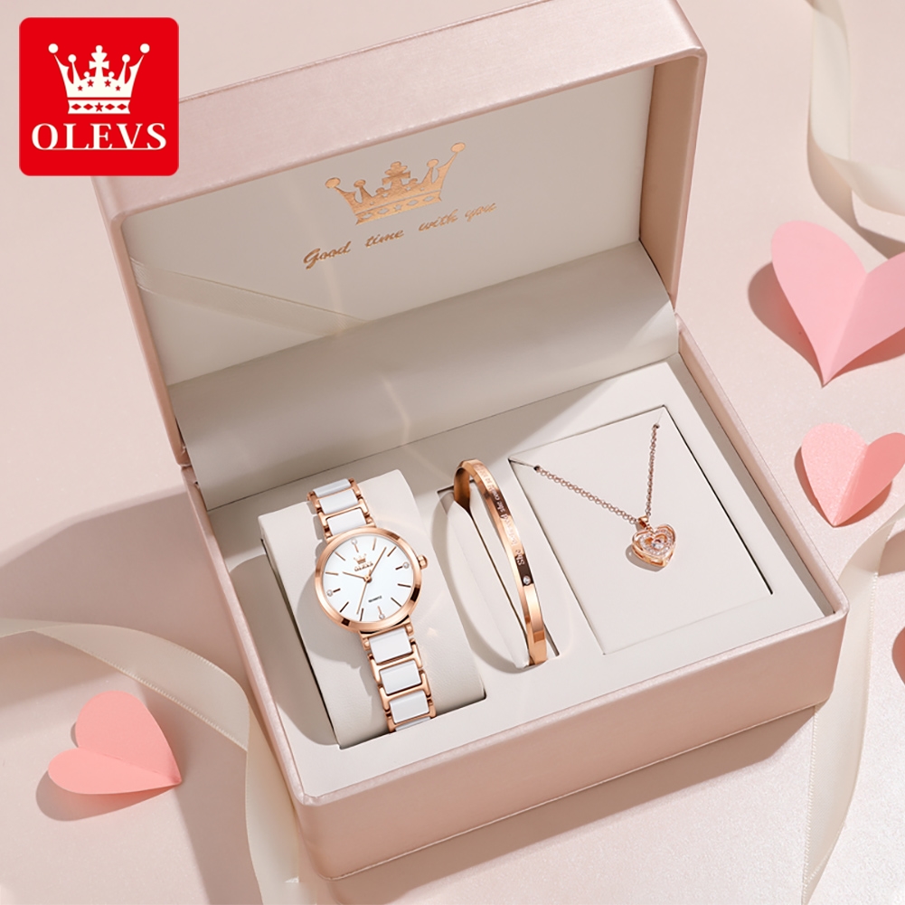 OLEVS Damski Zegarek 5877 Luks – Luxury Gift Set recenzja i cena