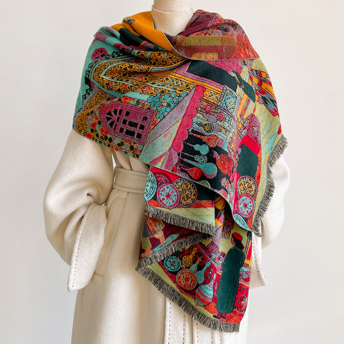 Damski szal z imitacji kaszmir – Cashmere Scarf recenzja i cena