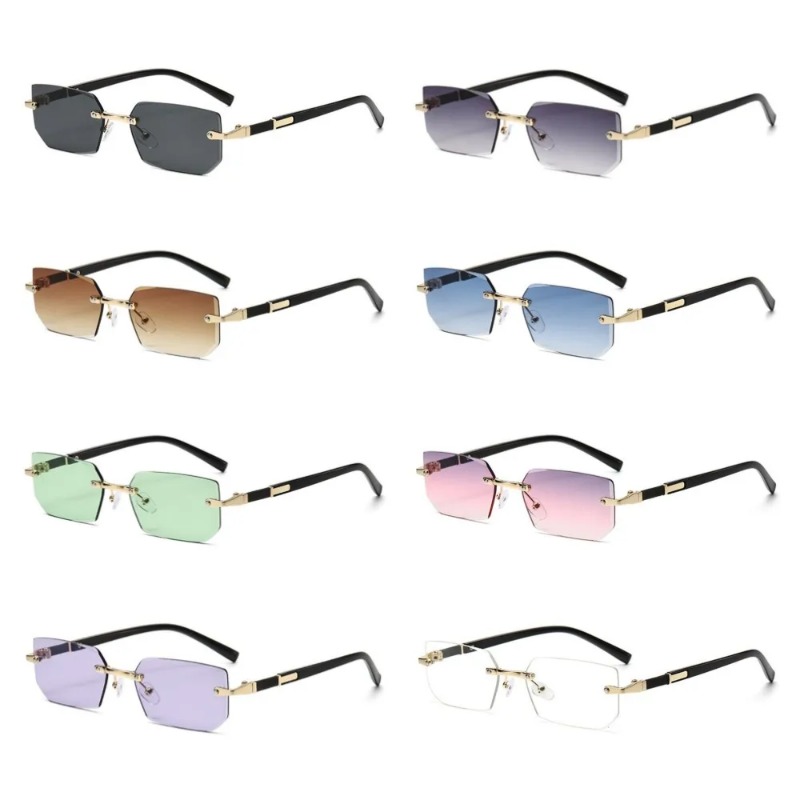 Bezramkowe prostokątne okulary – Designer Sunglasses recenzja i cena